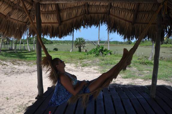 Hora da siesta na Ilha Canárias, no Delta do Parnaíba, na fronteira dos estados do Piauí e Maranhão